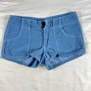 Civilianaire Blue Corduroy Women Shorts